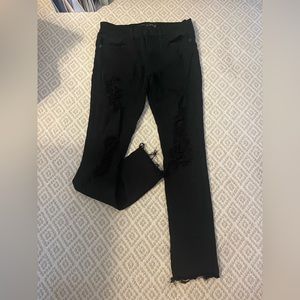 Express black ripped jeans